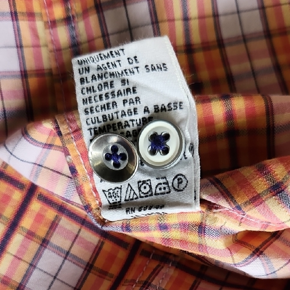Tommy‎ Bahama Men's Orange Plaid Shirt | Sz: Med - Picture 14 of 16
